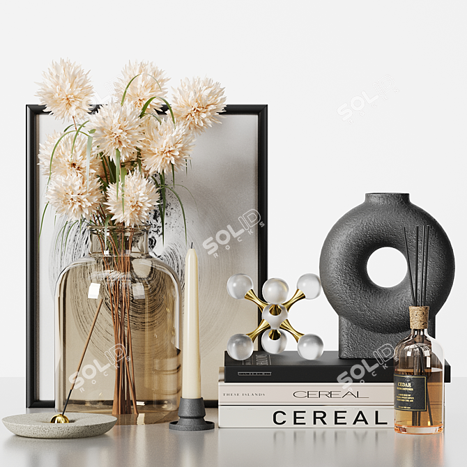 Elegant Decor Set with Turbosmooth 3D model image 4