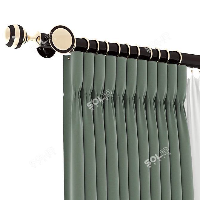 Customizable Curtain 126 3D model image 2