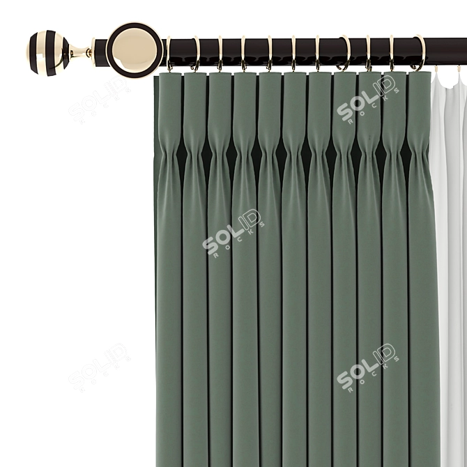 Customizable Curtain 126 3D model image 3