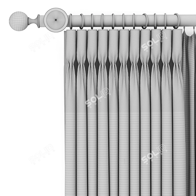 Customizable Curtain 126 3D model image 5