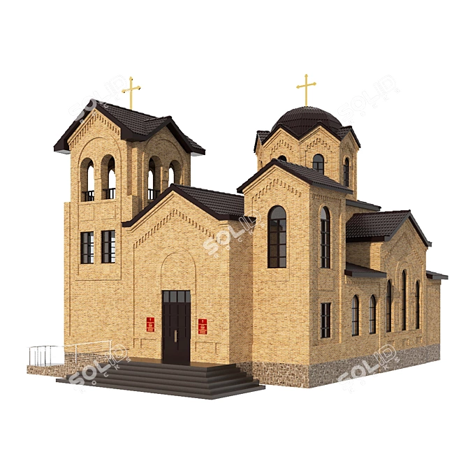 Modern Standard Church 3D model image 1