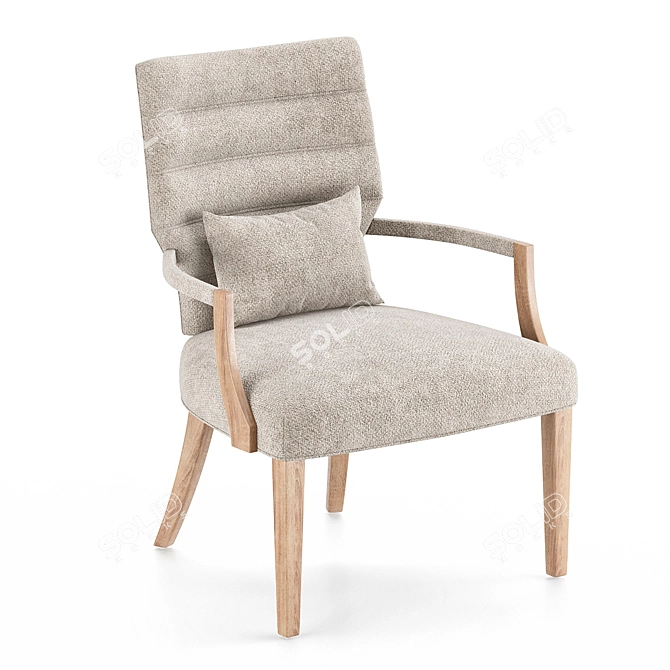 Lucrezia Low Armchair 3D Model 3D model image 1