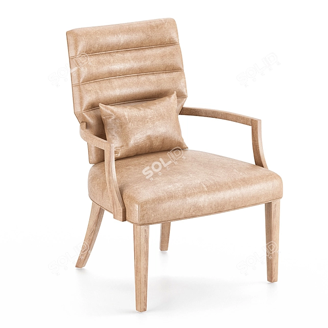 Lucrezia Low Armchair 3D Model 3D model image 2
