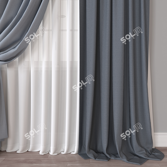 Modern Rendered Curtain Model 3D model image 2