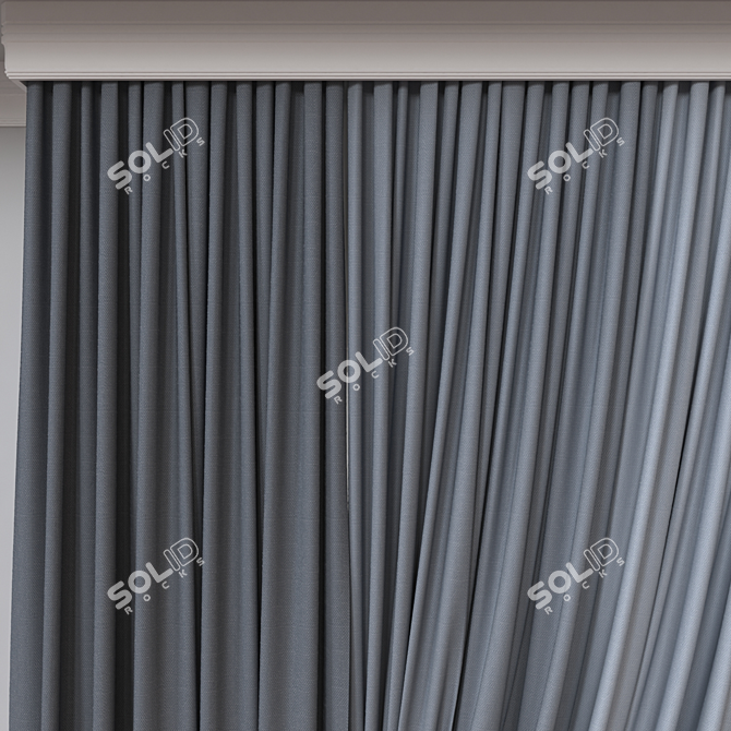 Modern Rendered Curtain Model 3D model image 3