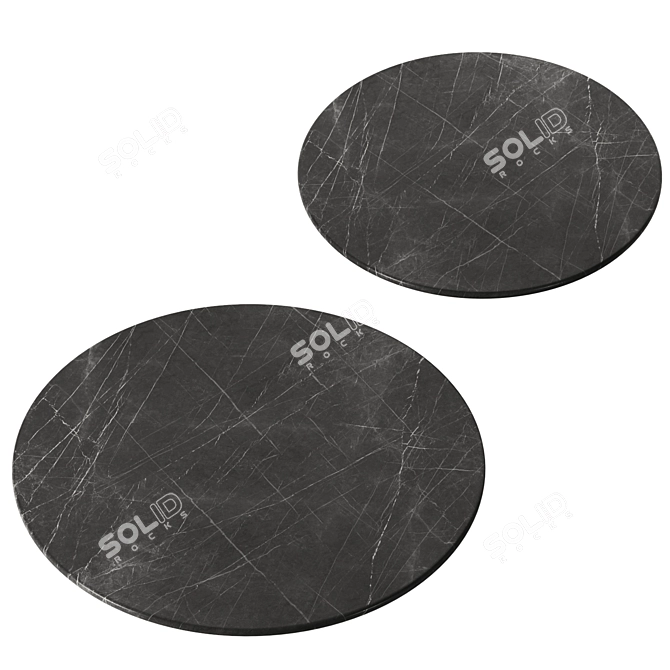 Sleek Metal Stone Doyle Pendant 3D model image 2