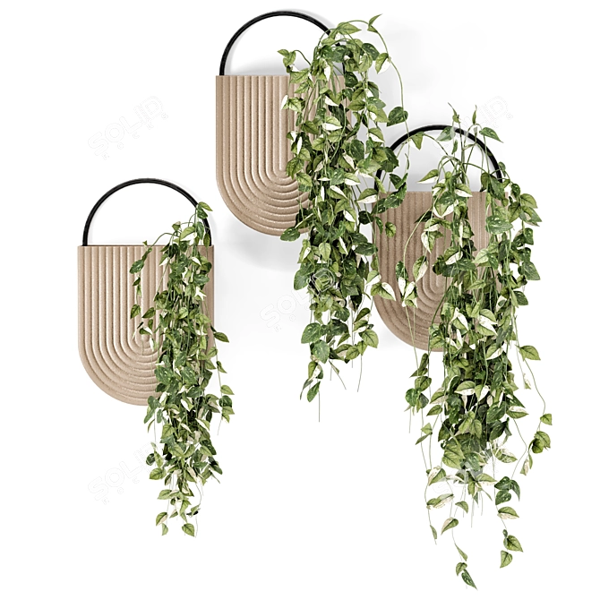 Handmade Pot Indoor Hanging Plants 3D model image 2