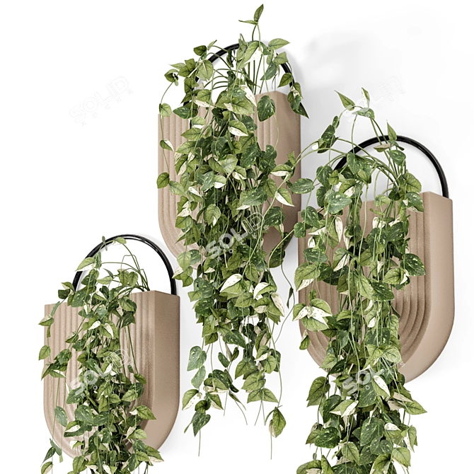 Handmade Pot Indoor Hanging Plants 3D model image 3