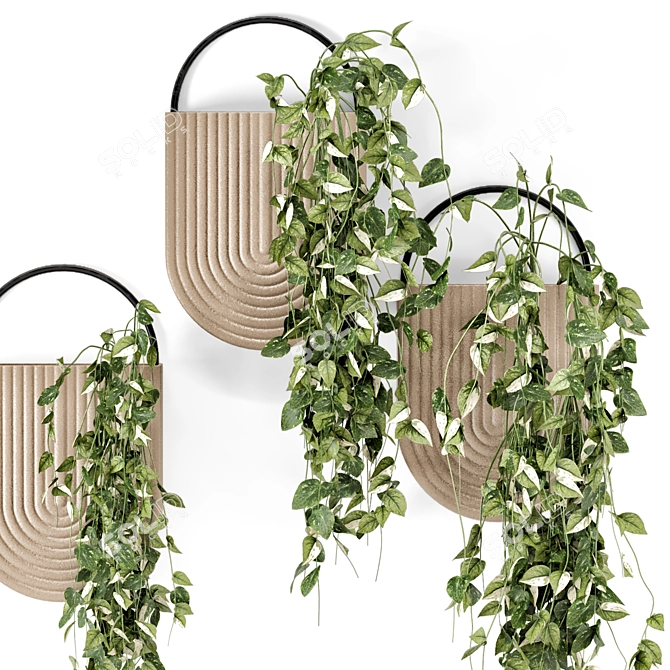 Handmade Pot Indoor Hanging Plants 3D model image 4