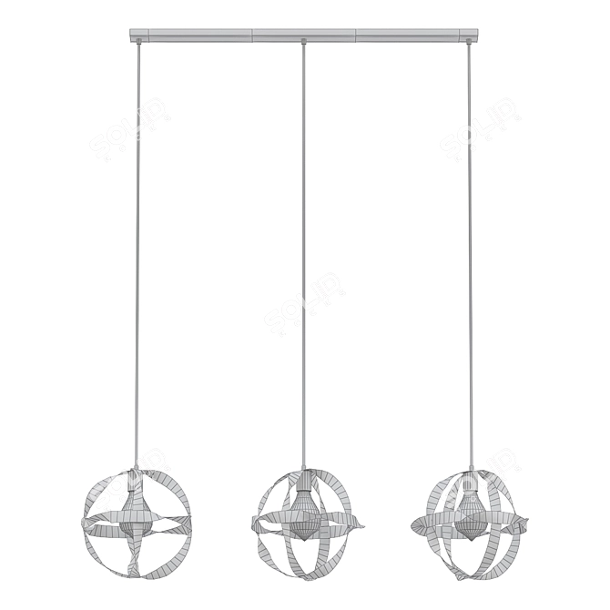 Elegant Vico Twist Pendant Light 3D model image 2