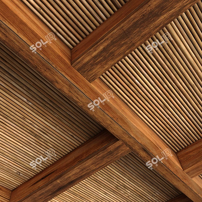 Smooth Ceiling Beam 3D Model 3D model image 2