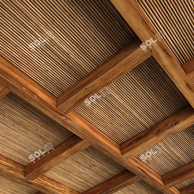 Smooth Ceiling Beam 3D Model 3D model image 3