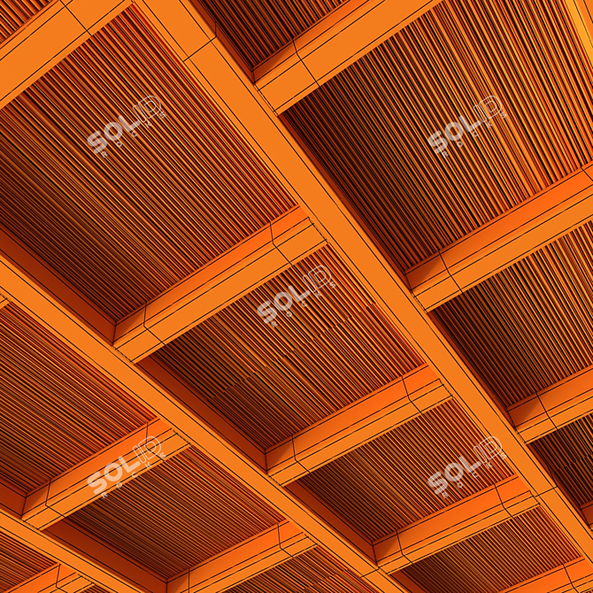 Smooth Ceiling Beam 3D Model 3D model image 7