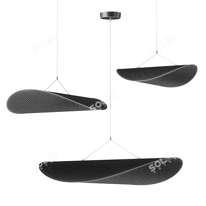 Modern Tense Pendant Lamp Collection 3D model image 3