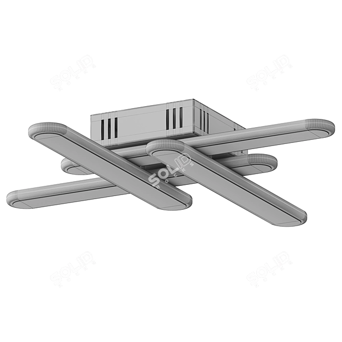 Modern Cross-Shaped LED Ceiling Light 3D model image 3