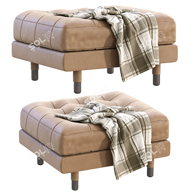 IKEA MORABO Leather Ottoman 3D	Model 3D model image 1