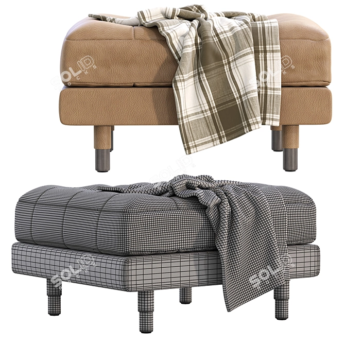 IKEA MORABO Leather Ottoman 3D	Model 3D model image 3