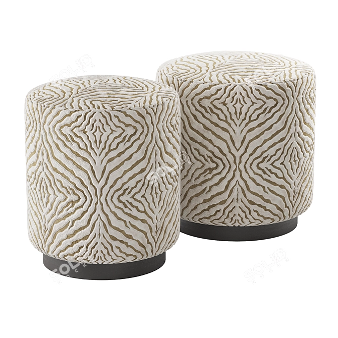 Luxury Pisarro Ottoman Collection 3D model image 1