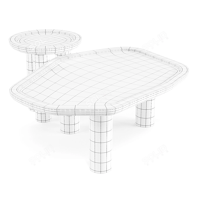 Organic Stone Coffee Table 3D model image 5