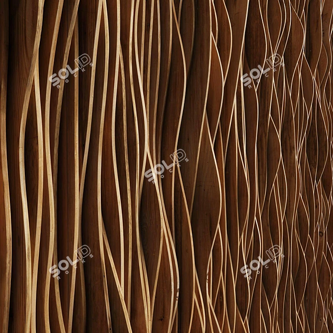 Parametric Rail Panel Texture Set 3D model image 1