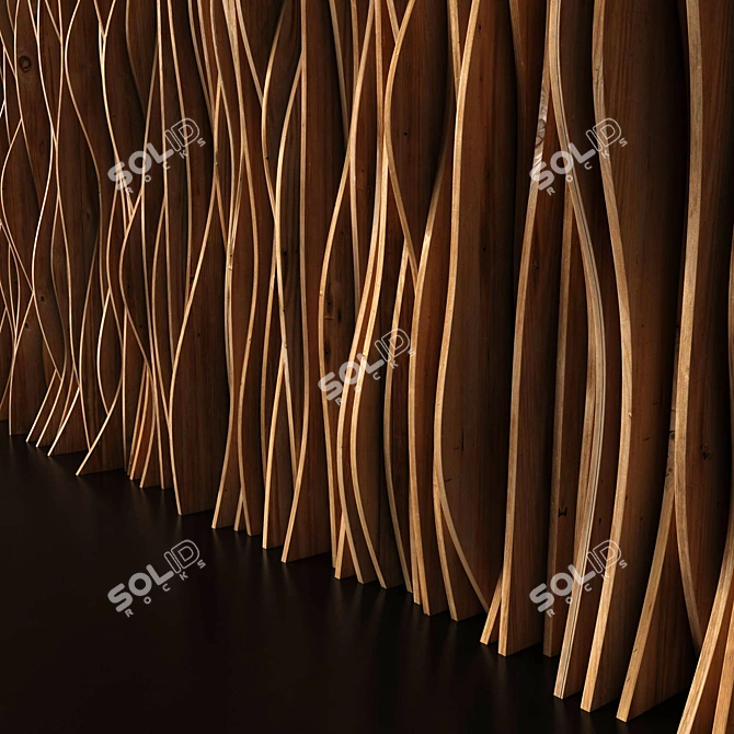 Parametric Rail Panel Texture Set 3D model image 4