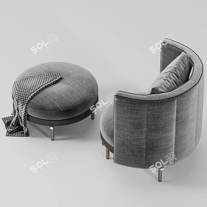 Modern Minotti Torii Sofa 3D Model 3D model image 5