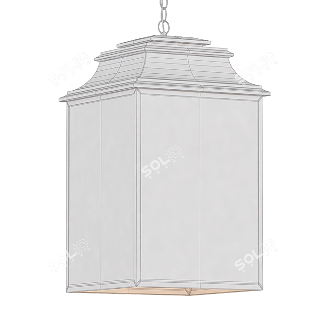 Crystal Chandelier Light Fixture 3D model image 2