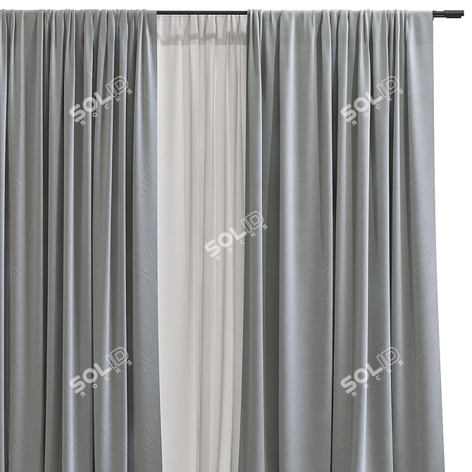 Convertible Mesh Curtain 3D model image 3