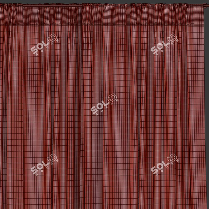 Convertible Mesh Curtain 3D model image 5