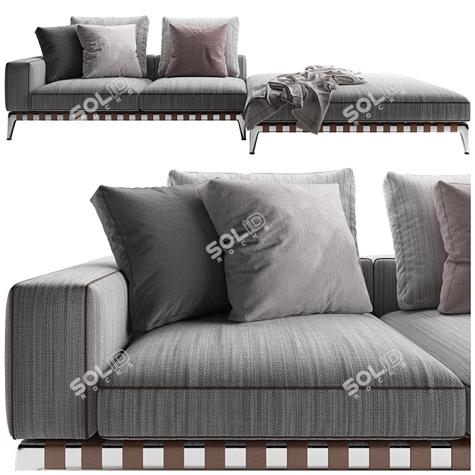 Flexform Gregory XL Sofa: Italian Luxury 3D model image 3