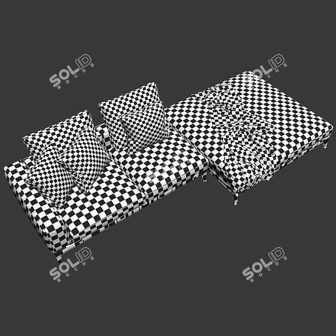 Flexform Gregory XL Sofa: Italian Luxury 3D model image 5