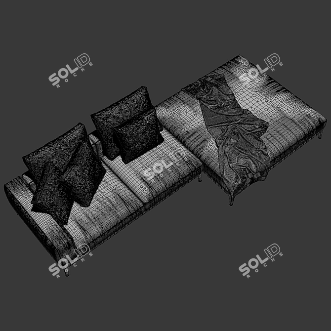 Flexform Gregory XL Sofa: Italian Luxury 3D model image 6