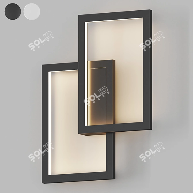 Modern LED Rectangular Ceiling Light 3D model image 1