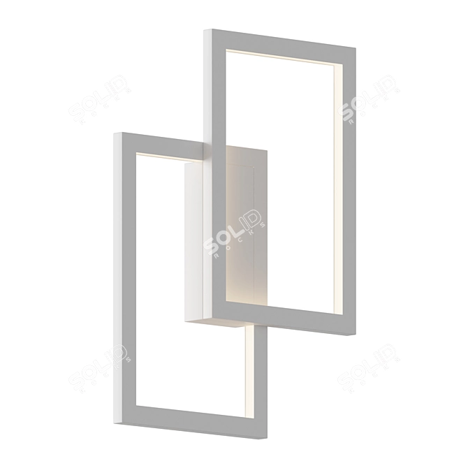 Modern LED Rectangular Ceiling Light 3D model image 2