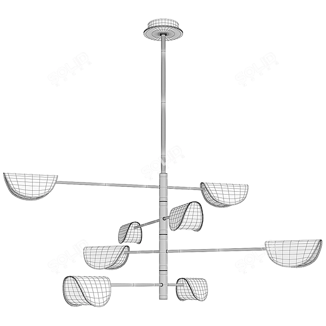 Designer Wall Art Sculpture 3D model image 2