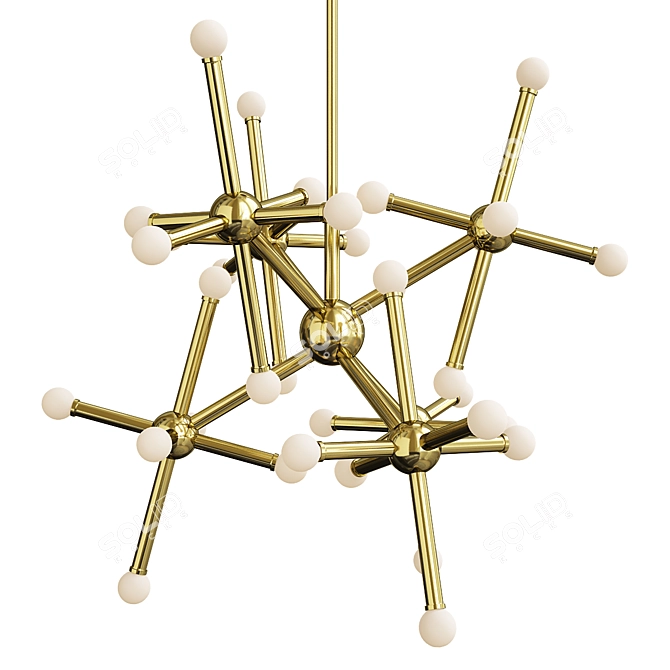 Elegant Jackstone Chandelier - V-Ray 3D 3D model image 1