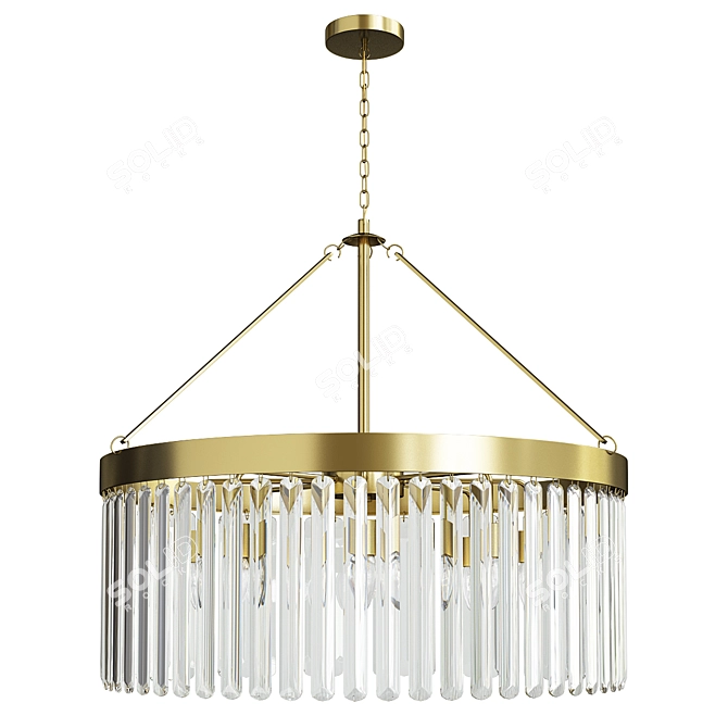 Sleek Emory Chandelier by Crystorama 3D model image 1
