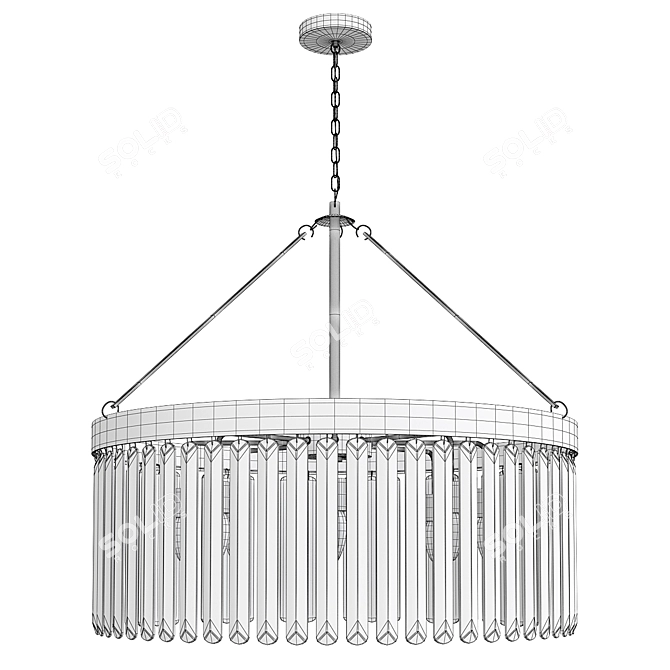 Sleek Emory Chandelier by Crystorama 3D model image 2