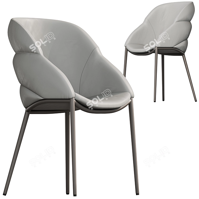 Elegant Camilla ML Dining Table 3D model image 1