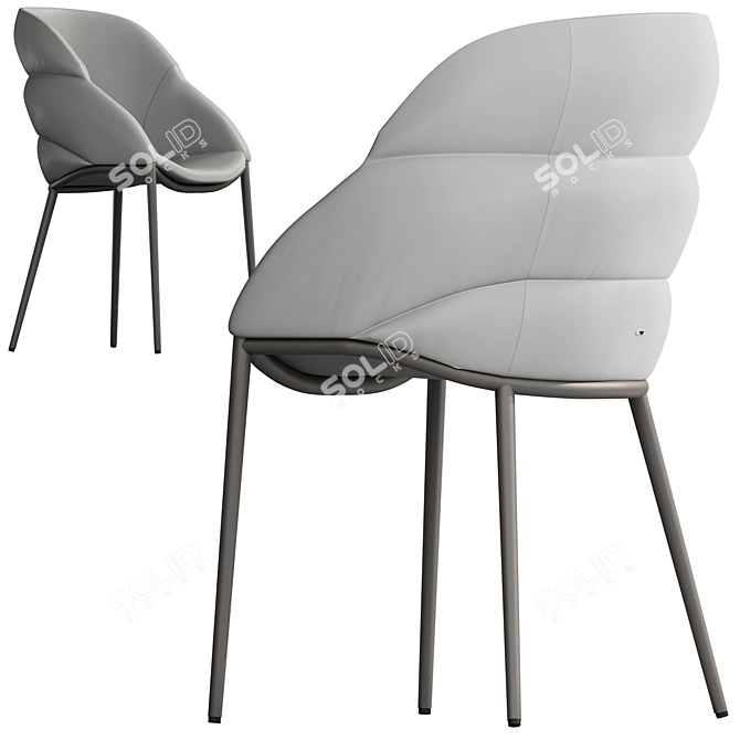 Elegant Camilla ML Dining Table 3D model image 2