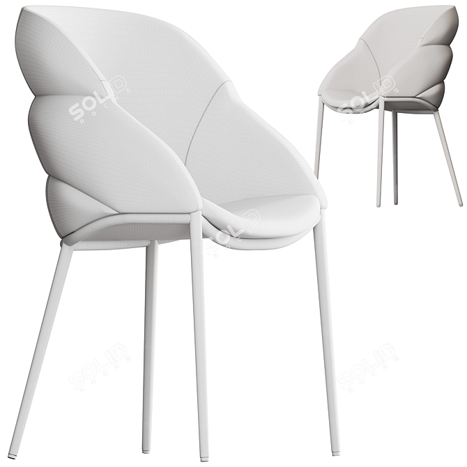 Elegant Camilla ML Dining Table 3D model image 3