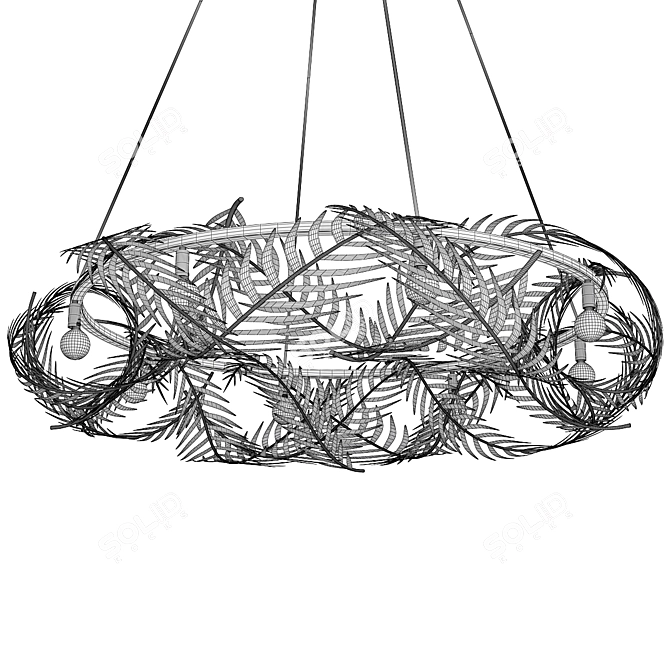 Exquisite Aviva Queenbee Chandelier 3D model image 2