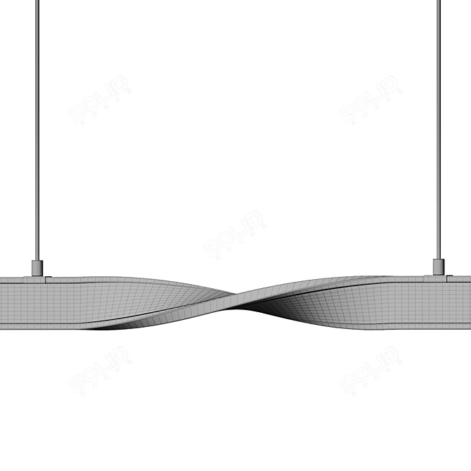 Modern Twist LED Linear Suspension 3D model image 5