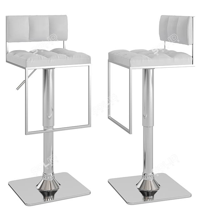 Modern Kitchen Barstool Set 3D model image 5