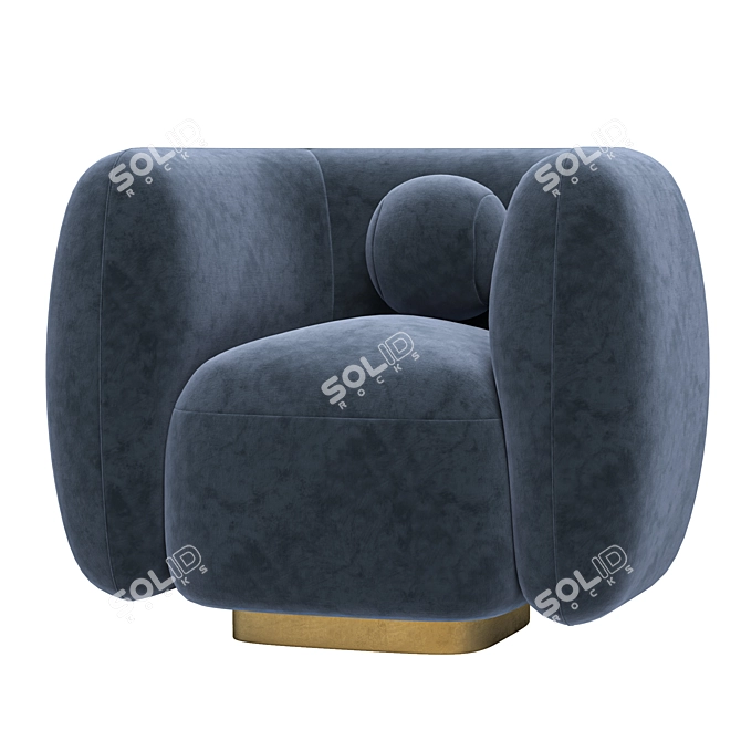 Elegant Swivel Chair Roxy 3D model image 3