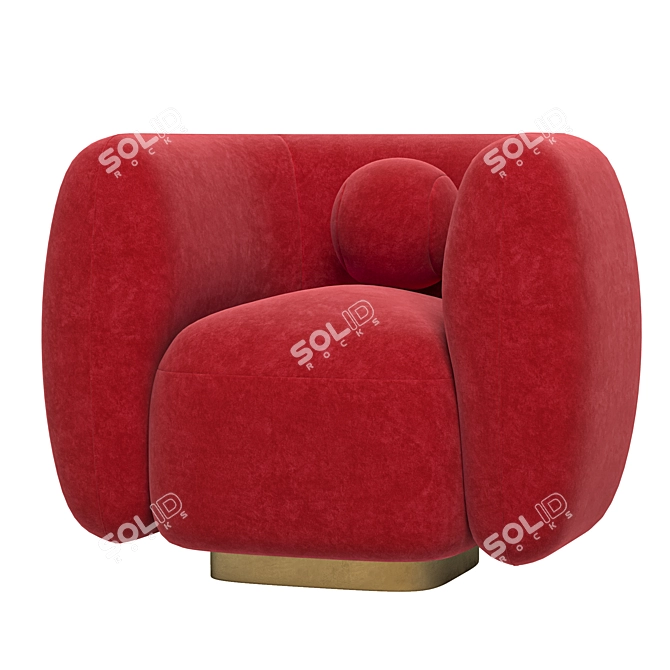 Elegant Swivel Chair Roxy 3D model image 5