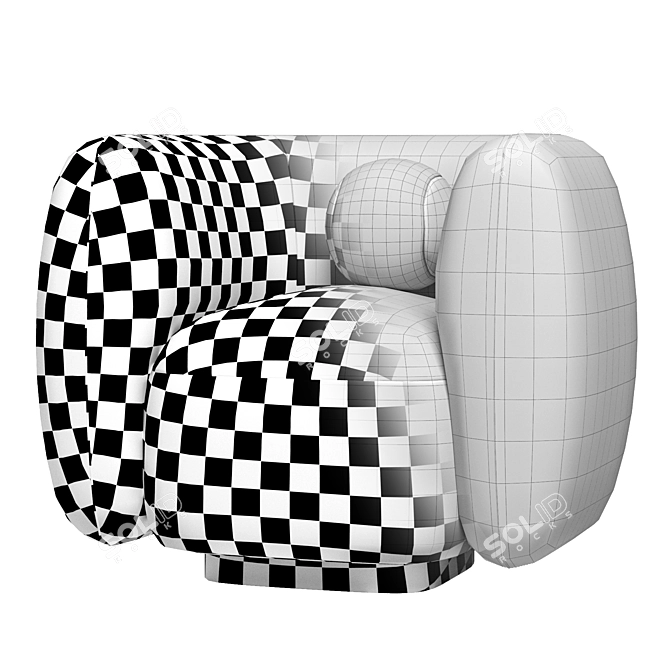 Elegant Swivel Chair Roxy 3D model image 6