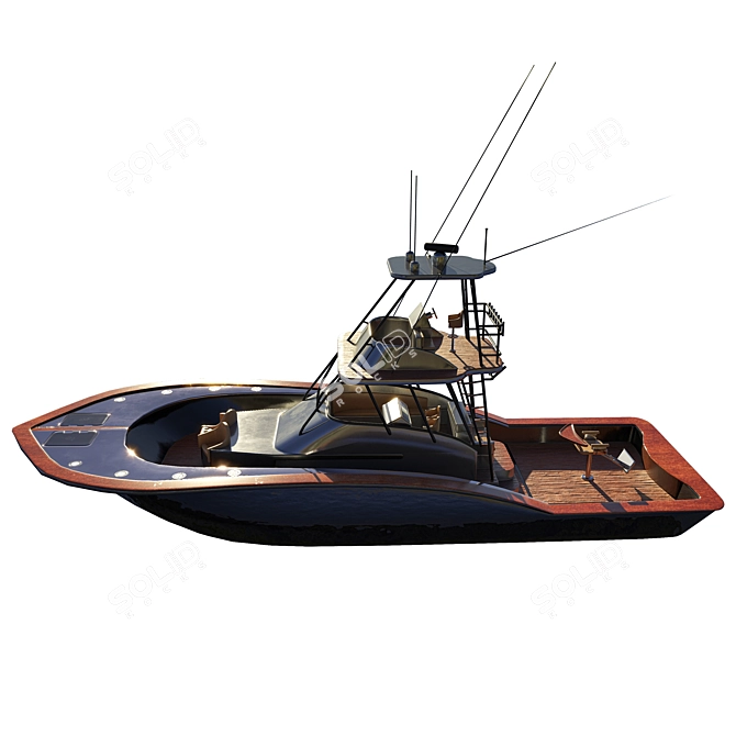 Highly Detailed 3D Boat Model 3D model image 1