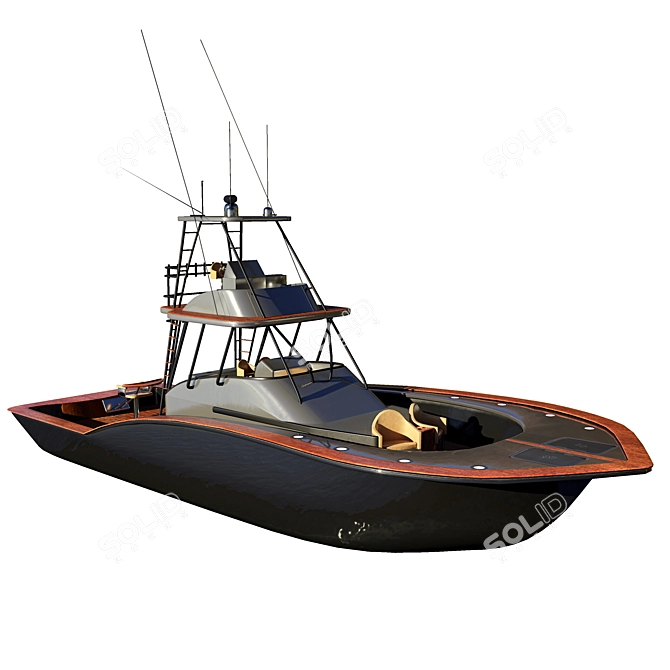 Highly Detailed 3D Boat Model 3D model image 3