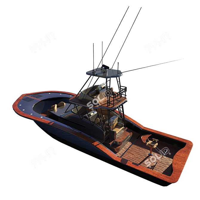 Highly Detailed 3D Boat Model 3D model image 5